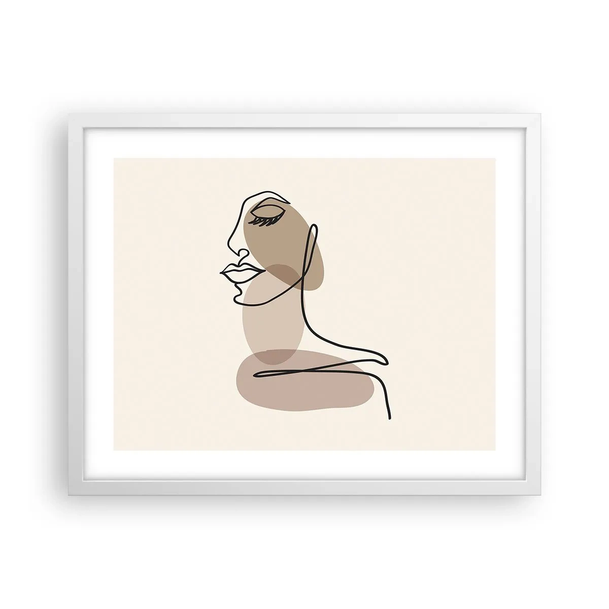 Poster in einem weißen Rahmen - Eine gewisse Linie der Schönheit - 50x40 cm
