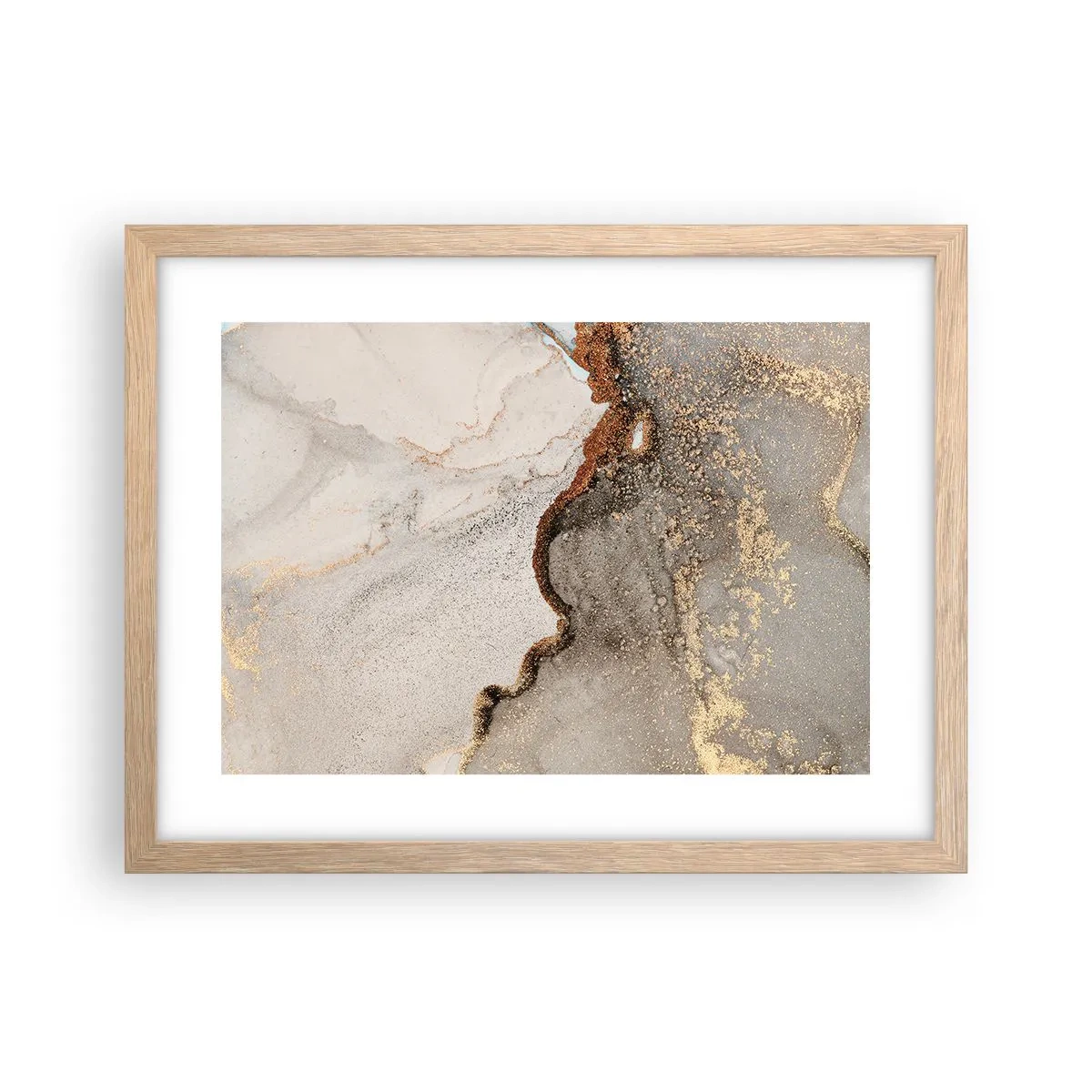 Poster in einem Rahmen aus heller Eiche - An der Grenze der Farben - 40x30 cm