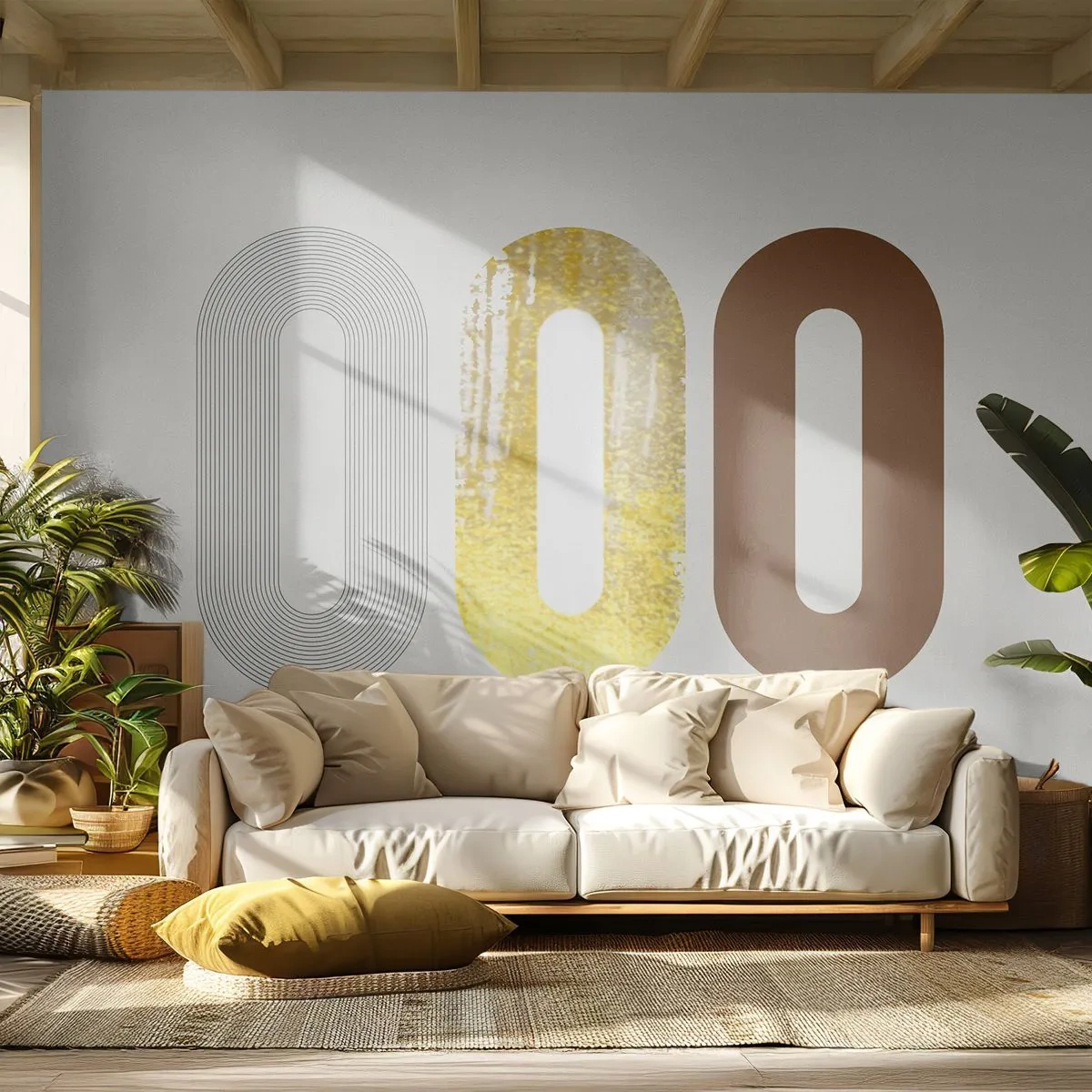Fototapete Premium Canvas - Oooh! - Abstraktion, Stück, Modernes Muster - 350x256 cm