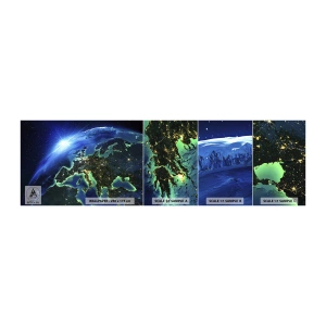 Fototapetenmuster Standard Eco - Funkelndes Europa - Kosmos, Planet Erde, Kontinente - 100x30 cm