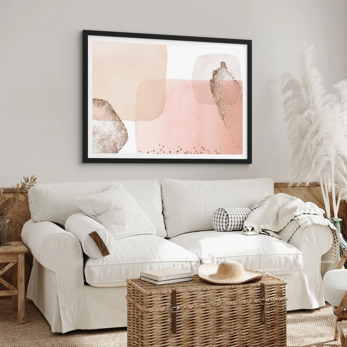 Poster in einem schwarzem Rahmen - Ein Blick durch die Farbe - 91x61 cm