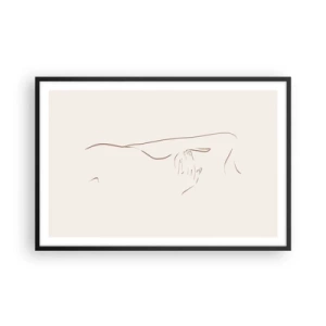 Poster in einem schwarzem Rahmen - Die Form des Verlangens - 91x61 cm