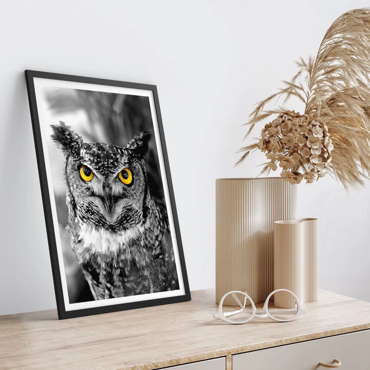 Poster in einem schwarzem Rahmen - Nichts wird sich verstecken - 40x50 cm