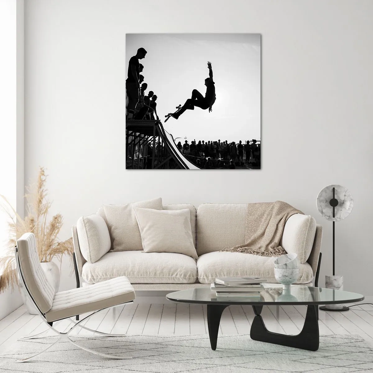 Glasbild - Bild auf glas - Helden und Zuschauer - 40x40 cm