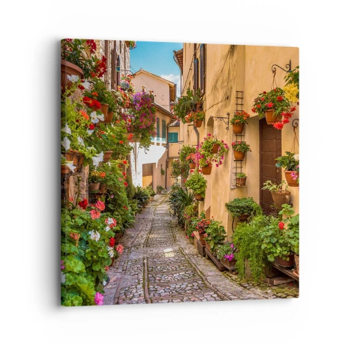 Bild auf Leinwand - Leinwandbild - Italienische Gasse - 30x30 cm