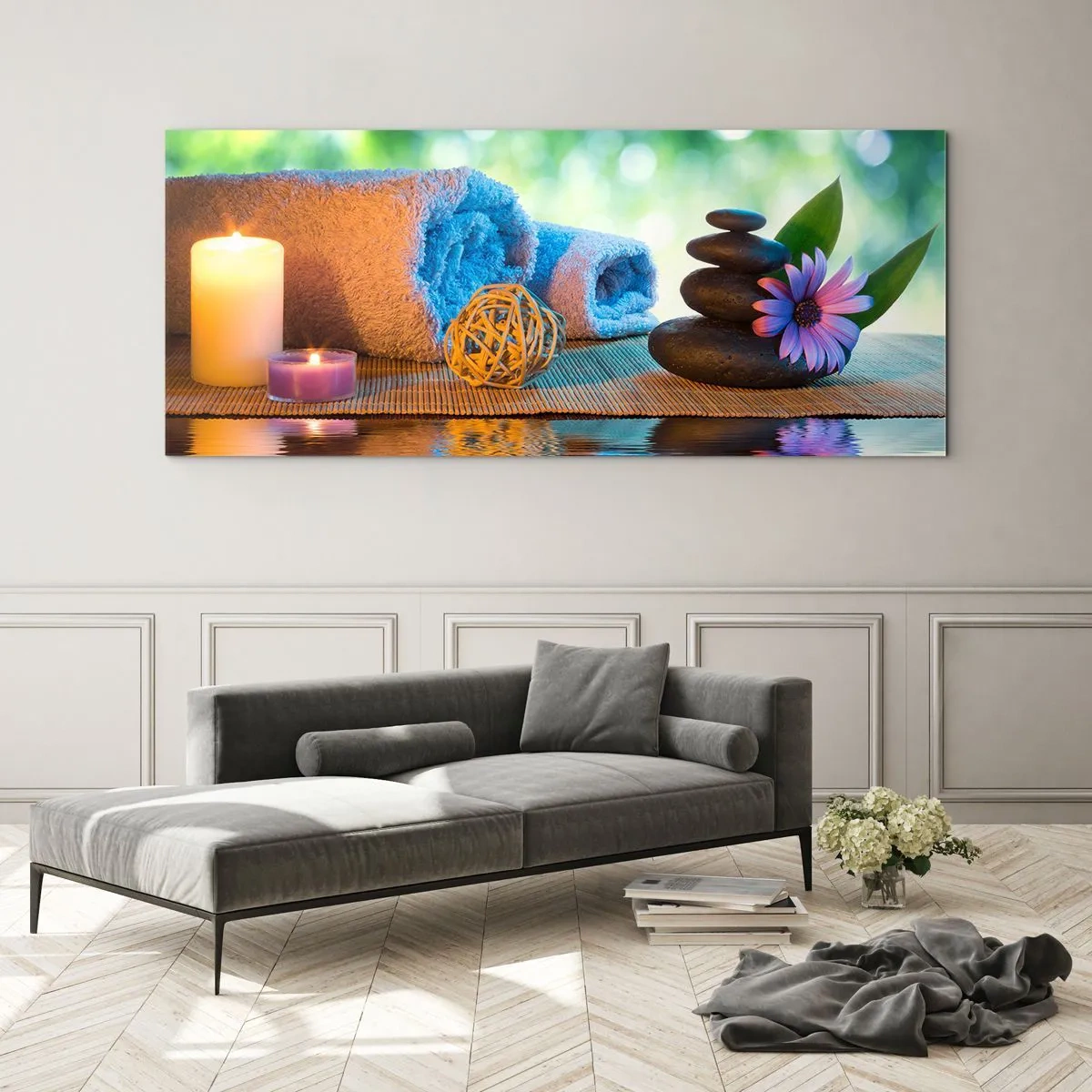 Glasbild - Bild auf glas - Zeit für den Körper - 100x40 cm