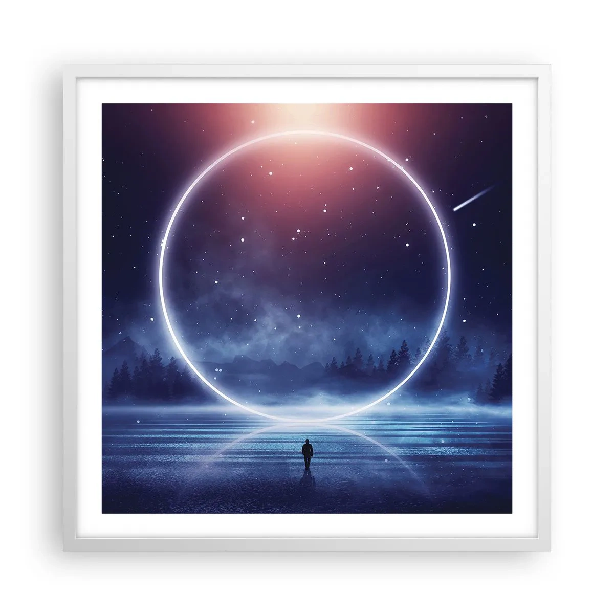 Poster in einem weißen Rahmen - Sie sind schon da ... - 60x60 cm