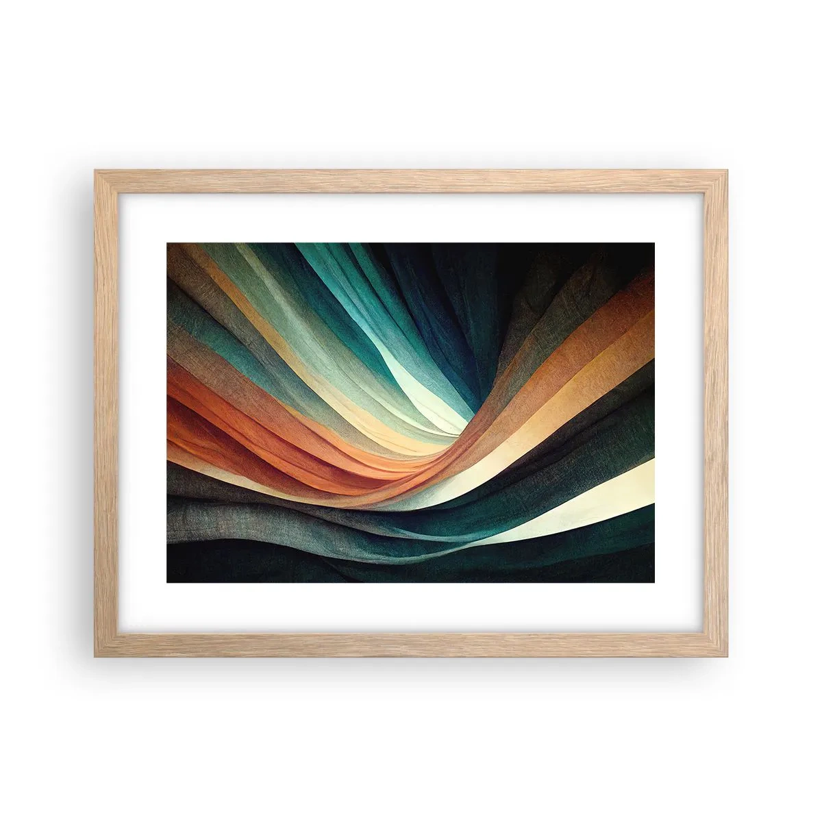 Poster in einem Rahmen aus heller Eiche - Aus Farben gewebt - 40x30 cm