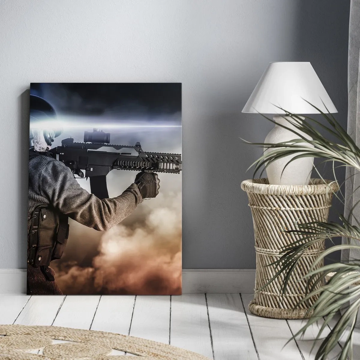 Bild auf Leinwand - Leinwandbild - Nur ein Held - 65x120 cm