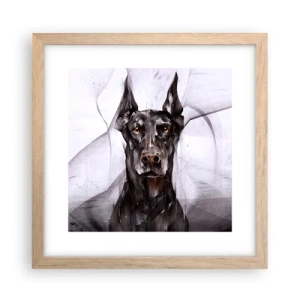 Poster in einem Rahmen aus heller Eiche - Edelgeboren - 30x30 cm