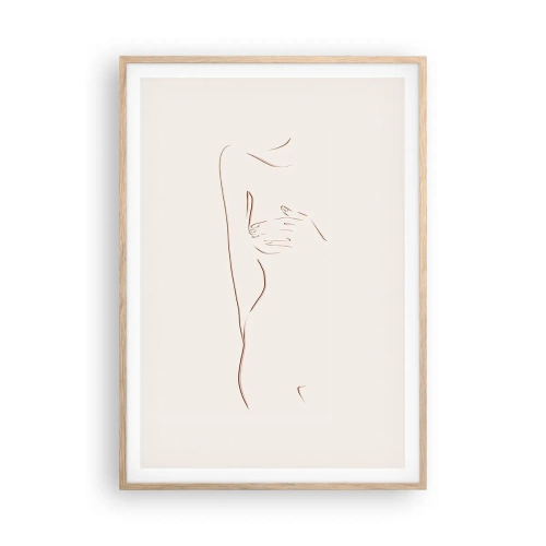 Poster in einem Rahmen aus heller Eiche - Die Form des Verlangens - 70x100 cm