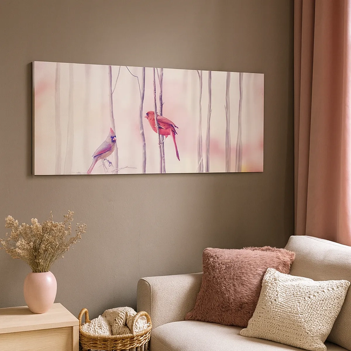 Bild auf Leinwand - Leinwandbild - Geschichte vom rosa Wald - 30x30 cm