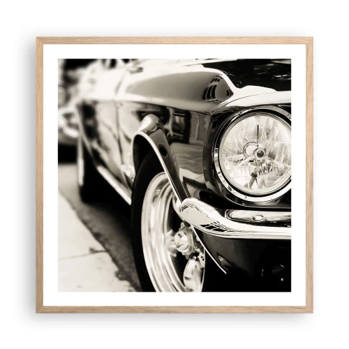 Poster in einem Rahmen aus heller Eiche - Dauerhafter Glanz - 60x60 cm