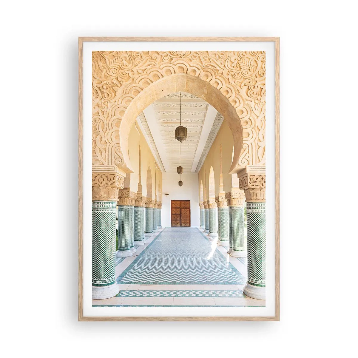 Poster in einem Rahmen aus heller Eiche - Aus den Geschichten von Scheherazade - 70x100 cm