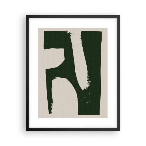 Poster in einem schwarzem Rahmen - Weiße Buchten - 40x50 cm