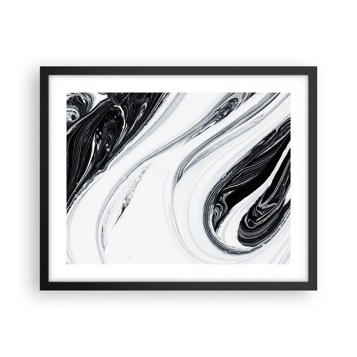 Poster in einem schwarzem Rahmen - Kombination aus Gegensätzen - 50x40 cm