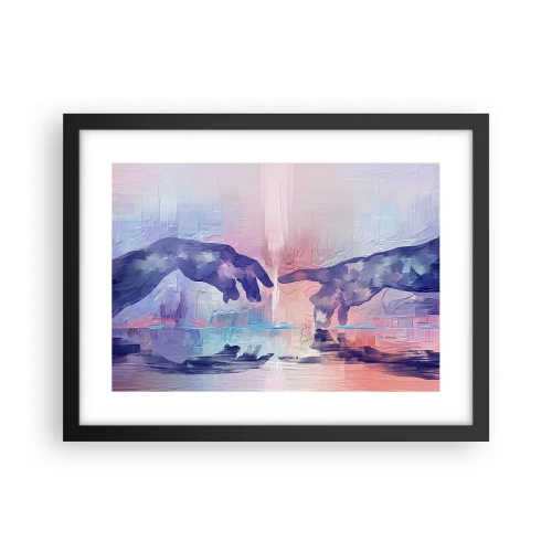 Poster in einem schwarzem Rahmen - Göttlicher Funke des Lebens - 40x30 cm