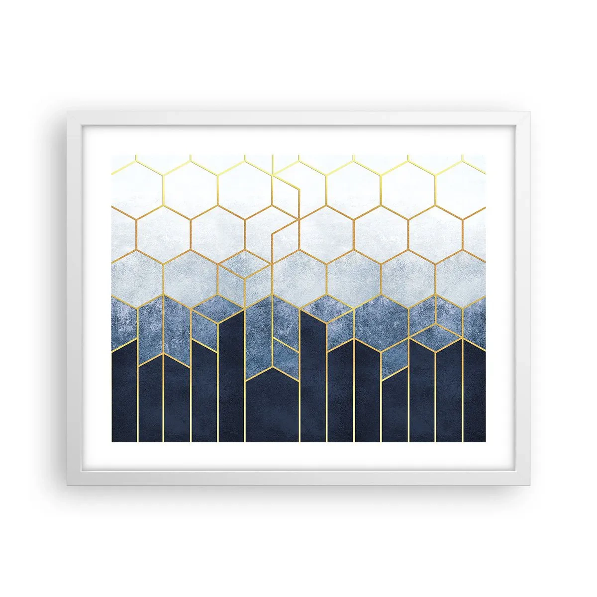 Poster in einem weißen Rahmen - Komposition im synkopischen Rhythmus - 50x40 cm