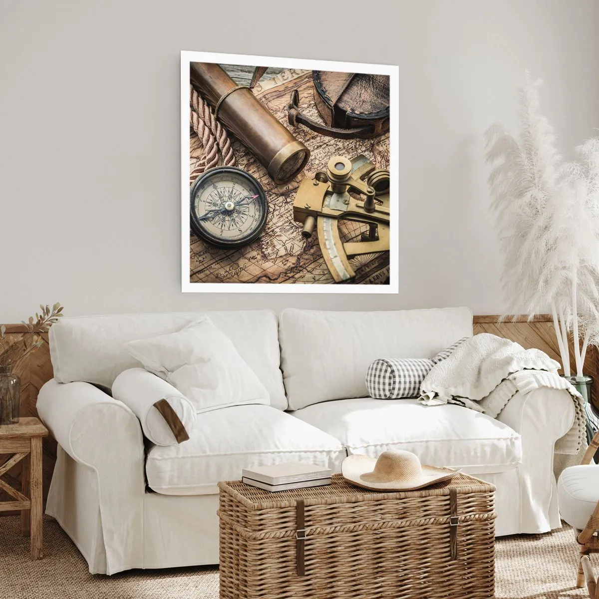 Poster - Setze Sie einen Kurs - 60x60 cm