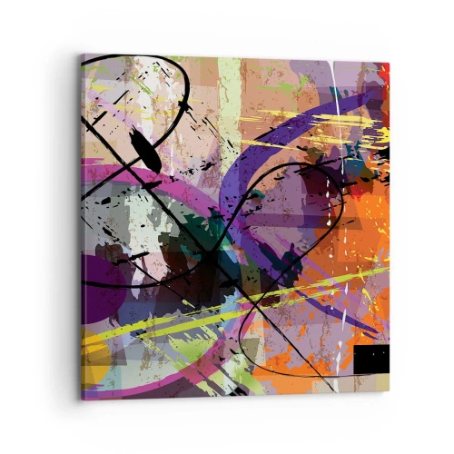 Bild auf Leinwand - Leinwandbild - Du kannst geradeaus oder umhergehen - 70x70 cm