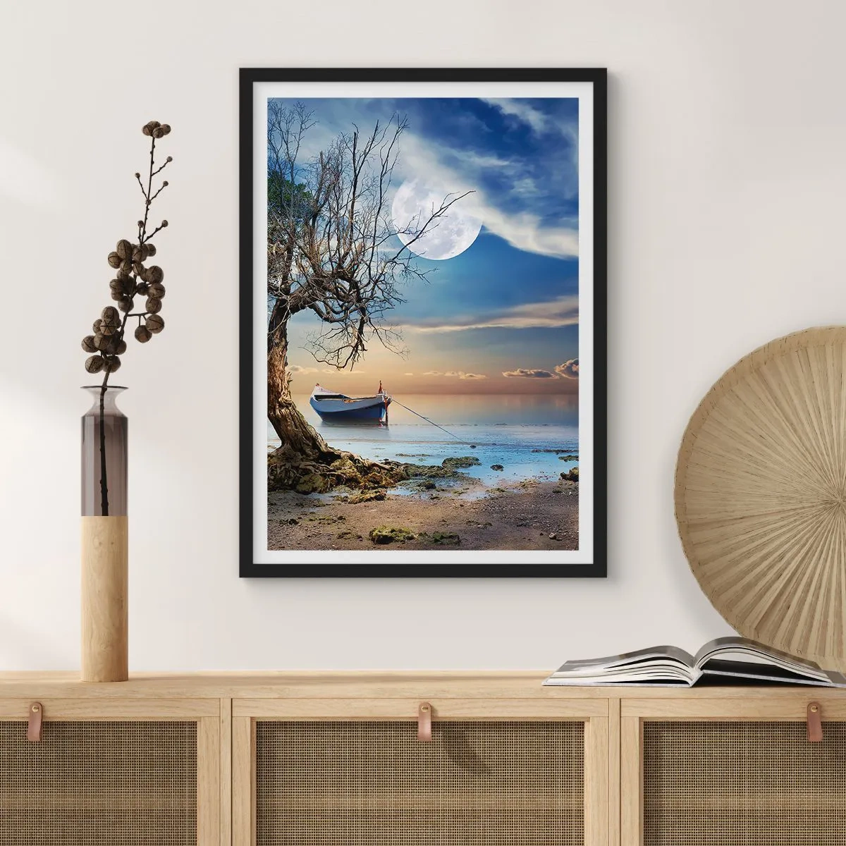 Poster in einem schwarzem Rahmen - Ist das das Ende oder der Anfang? - 40x50 cm