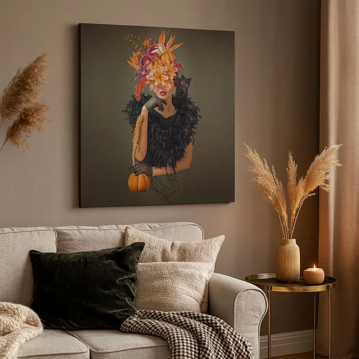 Bild auf Leinwand - Leinwandbild - Der Zauber einer Hexe - 30x30 cm