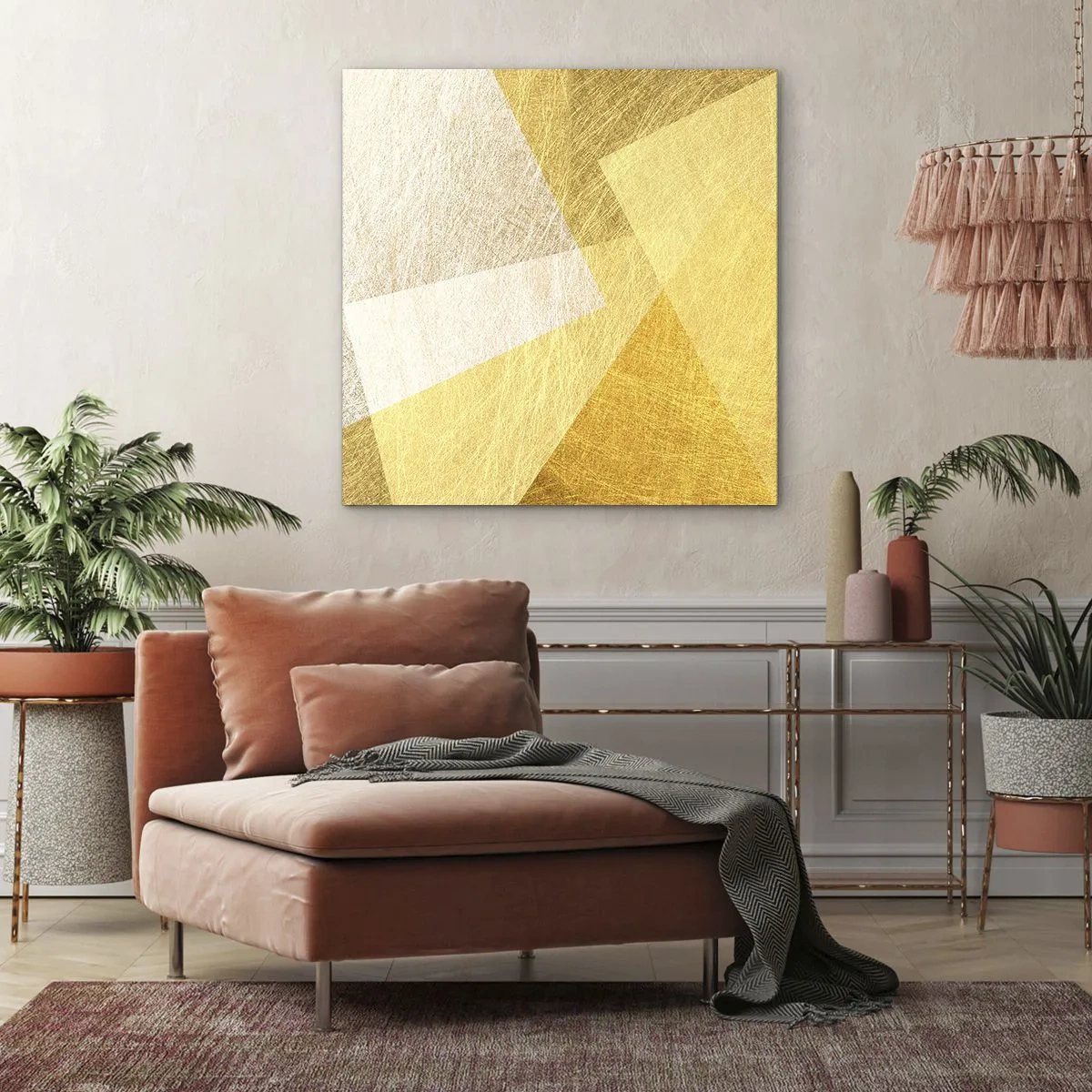Bild auf Leinwand - Leinwandbild - Geometriewetter - 60x60 cm