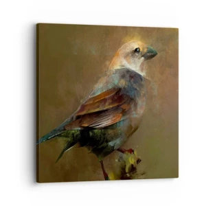 Bild auf Leinwand - Leinwandbild - Ein Spatz, ein kleines Vögelchen - 30x30 cm