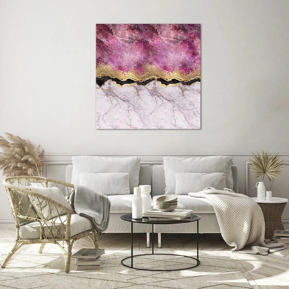 Glasbild - Bild auf glas - An der Grenze - 70x70 cm