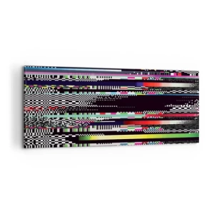Bild auf Leinwand - Leinwandbild - Das Kontrollbild der Realität - 100x40 cm