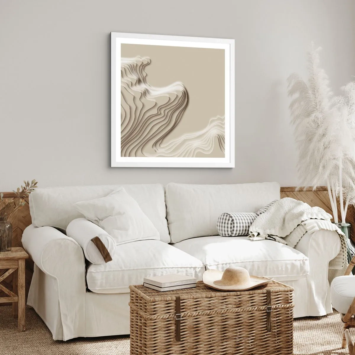Poster in einem weißen Rahmen - Topographie der Kunst - 60x60 cm