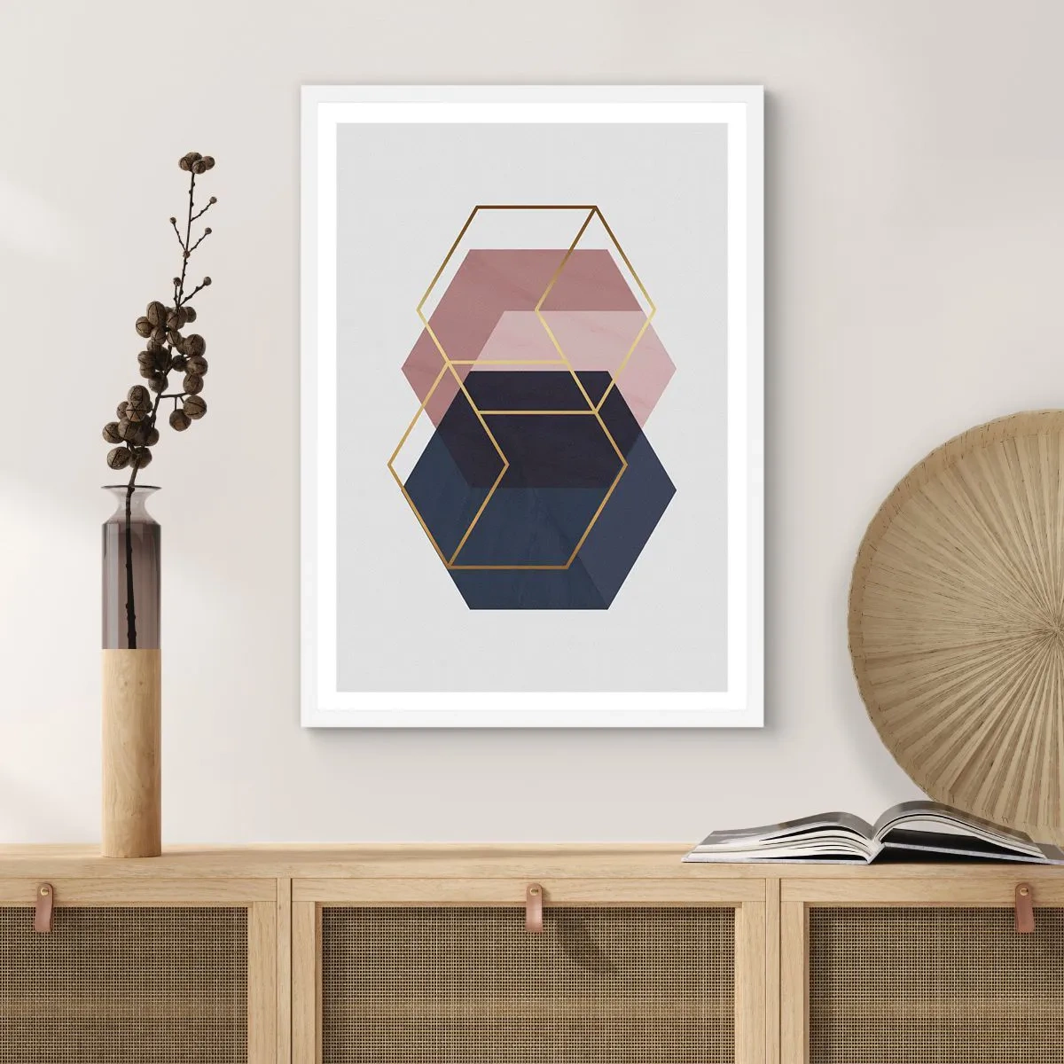 Poster in einem weißen Rahmen - Die Kraft der Einfachheit - 50x70 cm