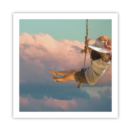 Poster - Spaß in den Wolken - 60x60 cm