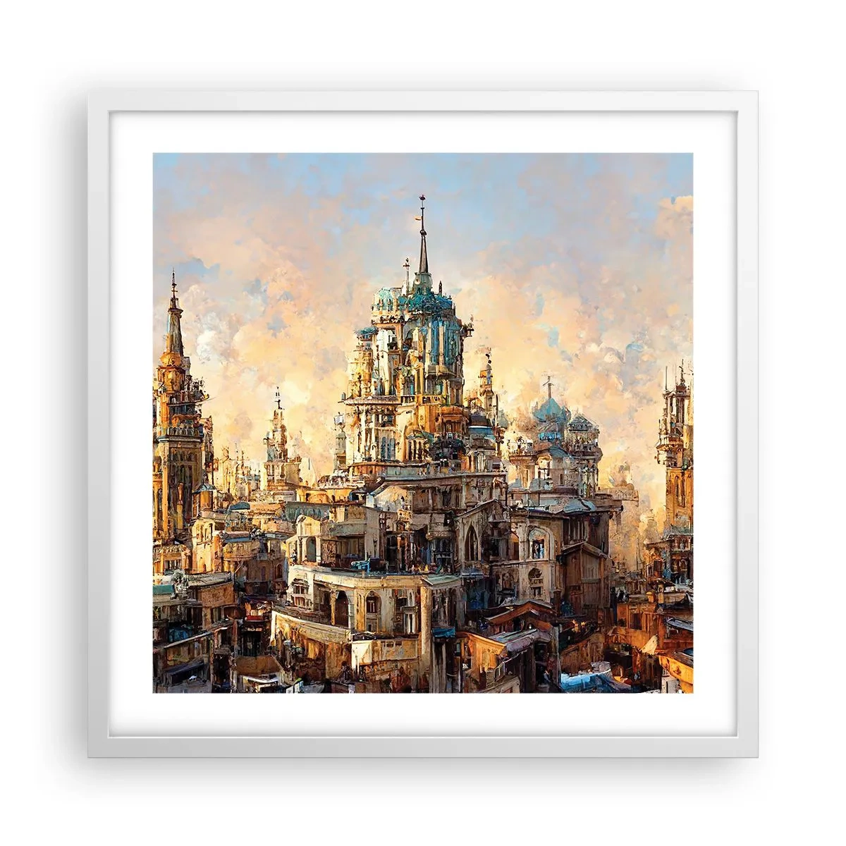 Poster in einem weißen Rahmen - Stadt der Städte - 50x50 cm