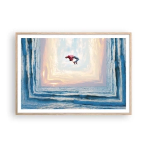 Poster in einem Rahmen aus heller Eiche - In eine andere Dimension - 100x70 cm