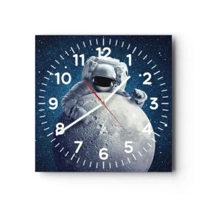 Wanduhr - Glasuhr - Weltraumjoker - 40x40 cm