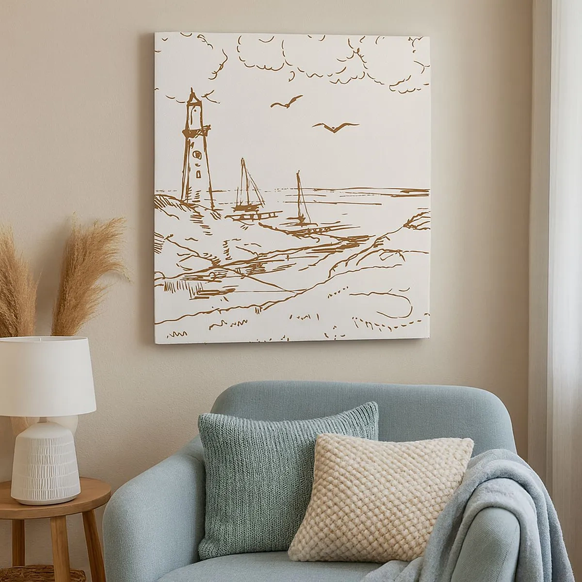 Bild auf Leinwand - Leinwandbild - Ein Überblick über die Erinnerungen an den Sommer - 30x30 cm