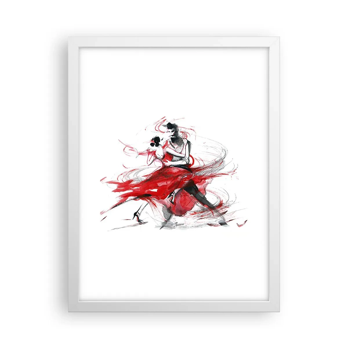 Poster in einem weißen Rahmen - Tango – der Rhythmus der Leidenschaft - 30x40 cm
