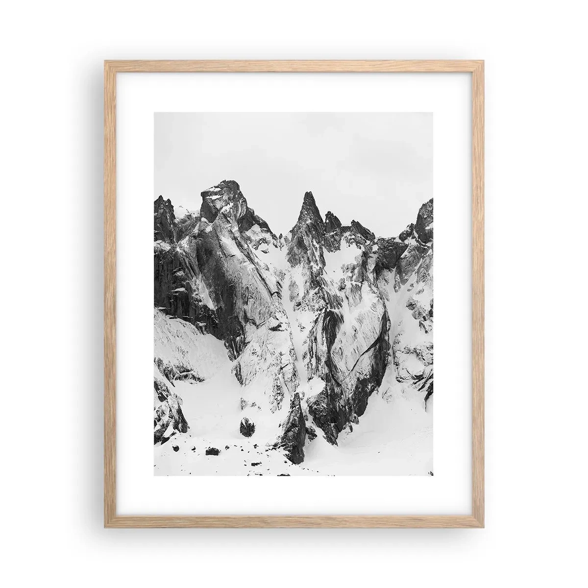 Poster in einem Rahmen aus heller Eiche - Gefährlicher Granitgrat - 40x50 cm