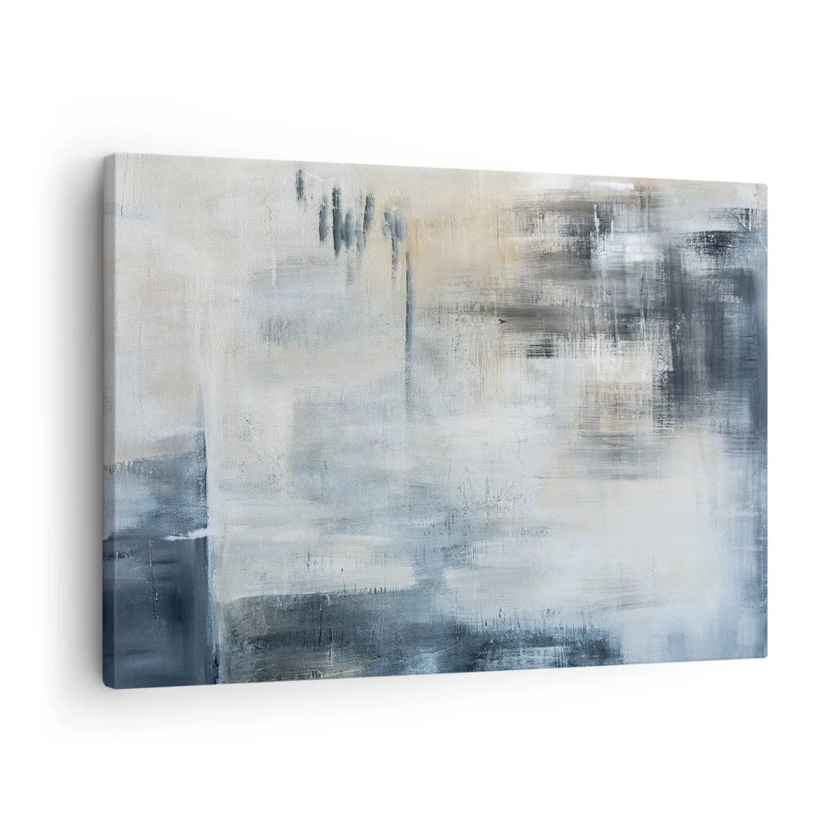 Bild auf Leinwand - Leinwandbild - Hinter dem blauen Vorhang - 70x50 cm