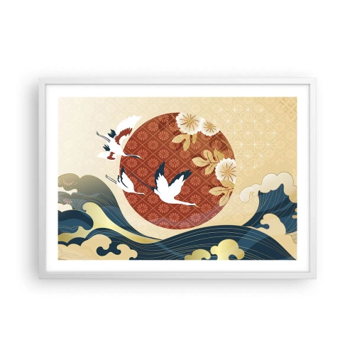 Poster in einem weißen Rahmen - Japanisches Märchen - 70x50 cm