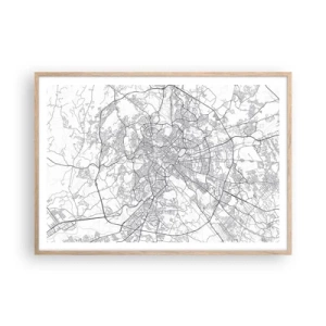 Poster in einem Rahmen aus heller Eiche - Römischer Kreis - 100x70 cm