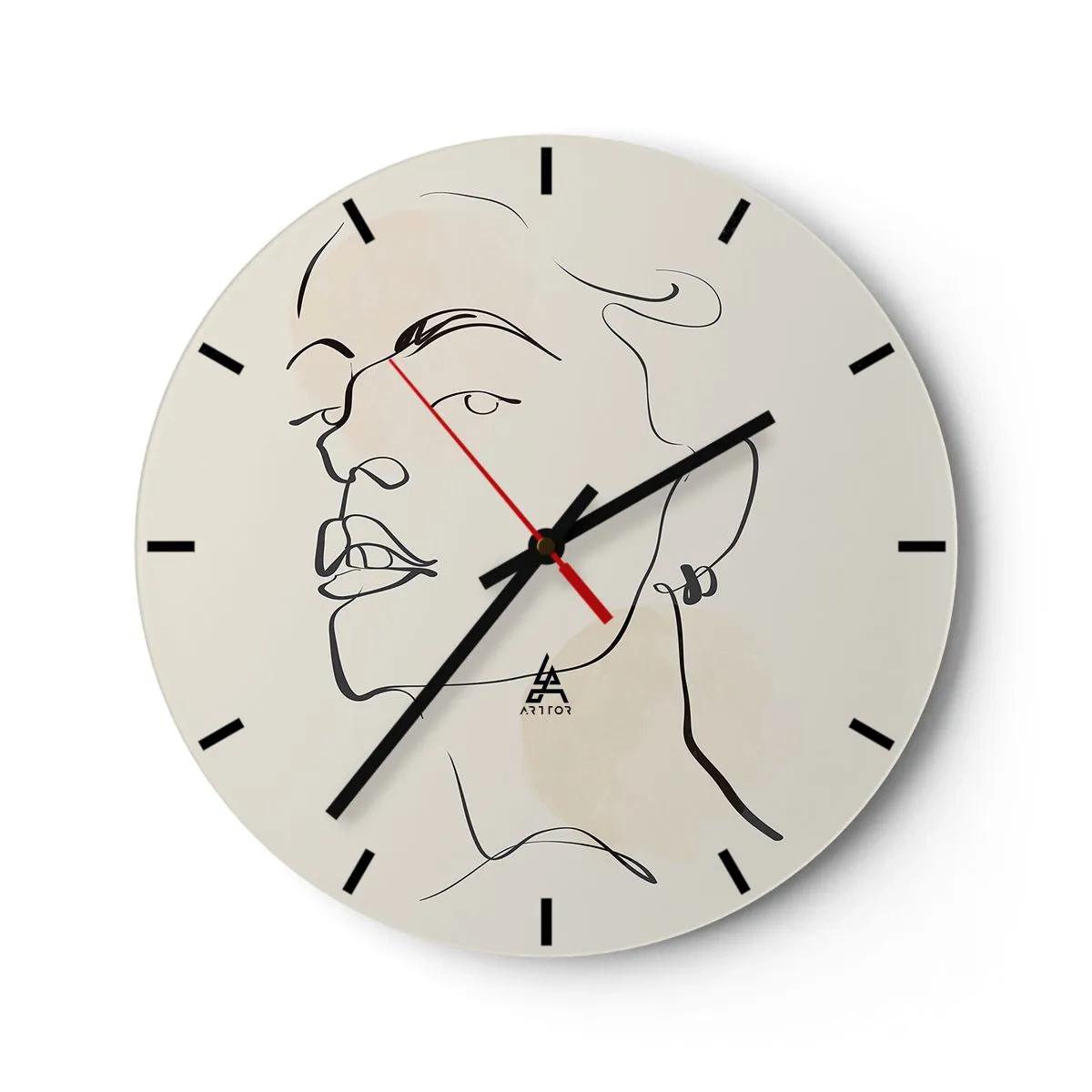 Wanduhr - Glasuhr - Ein stolzer Blick - 40x40 cm