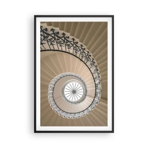 Poster in einem schwarzem Rahmen - Im Inneren der Muschel - 61x91 cm