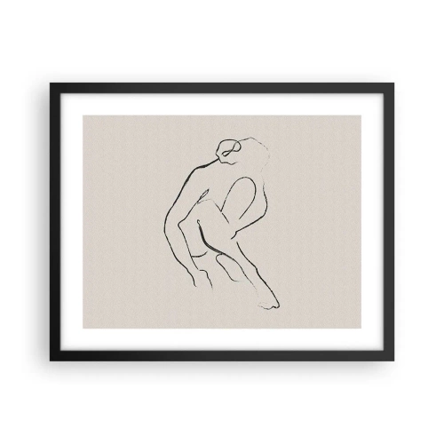 Poster in einem schwarzem Rahmen - Intime Skizze - 50x40 cm