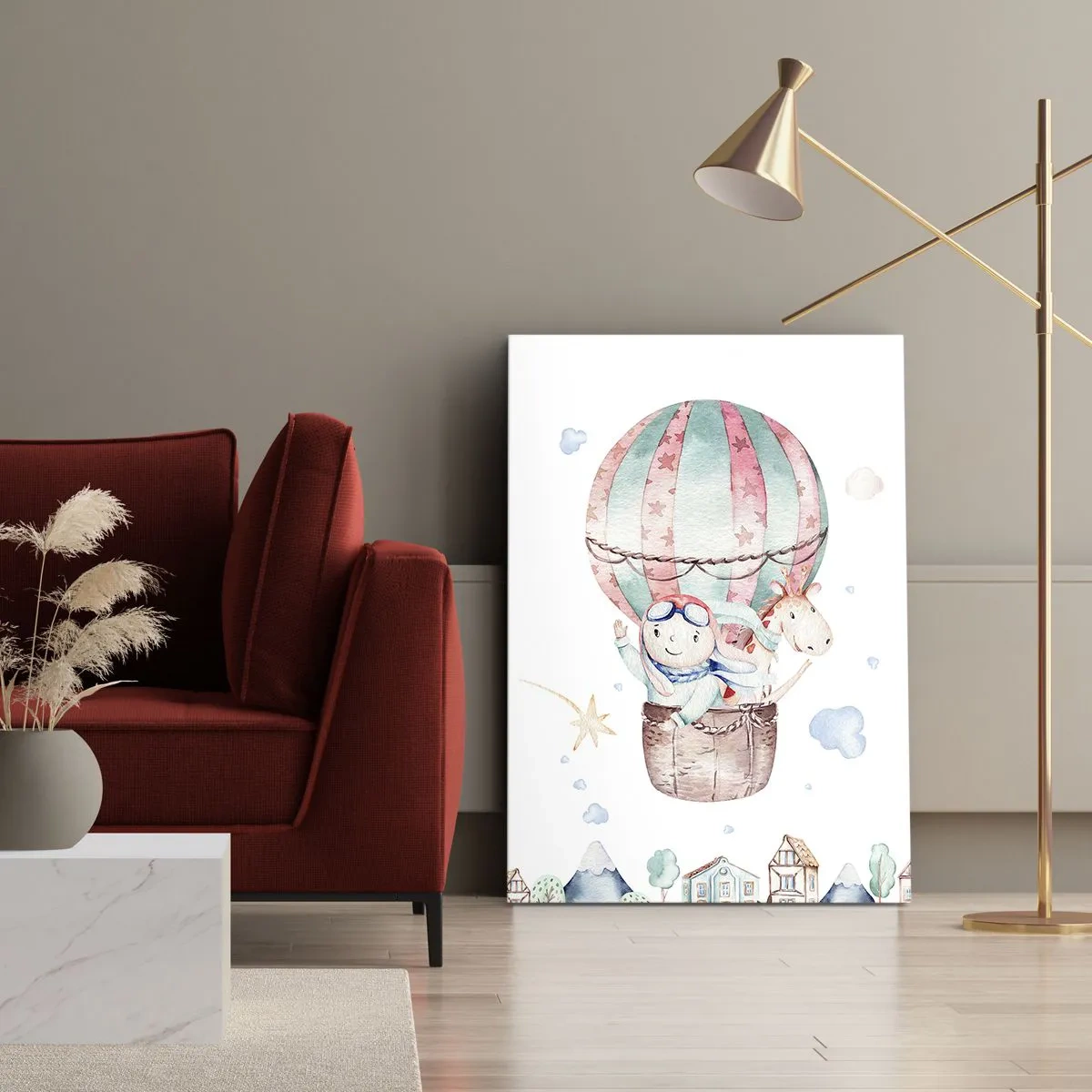 Bild auf Leinwand - Leinwandbild - Wir kommen bald zurück! - 55x100 cm