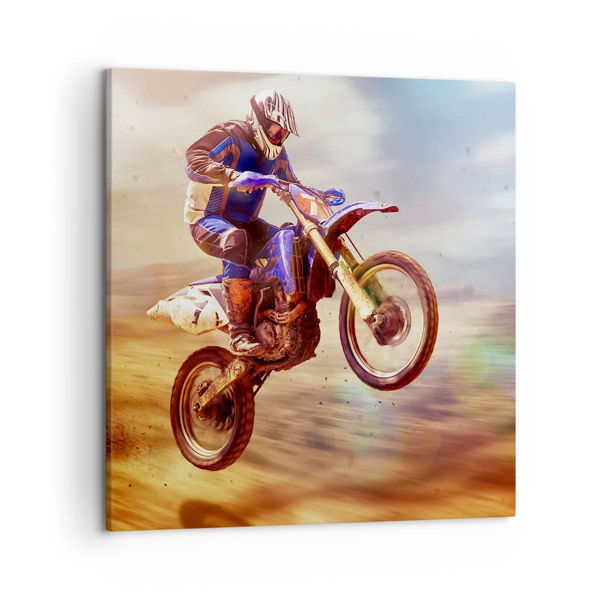 Bild auf Leinwand - Leinwandbild - Motorradschwindel - 50x50 cm