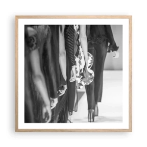 Poster in einem Rahmen aus heller Eiche - Eine stilvolle Parade - 60x60 cm