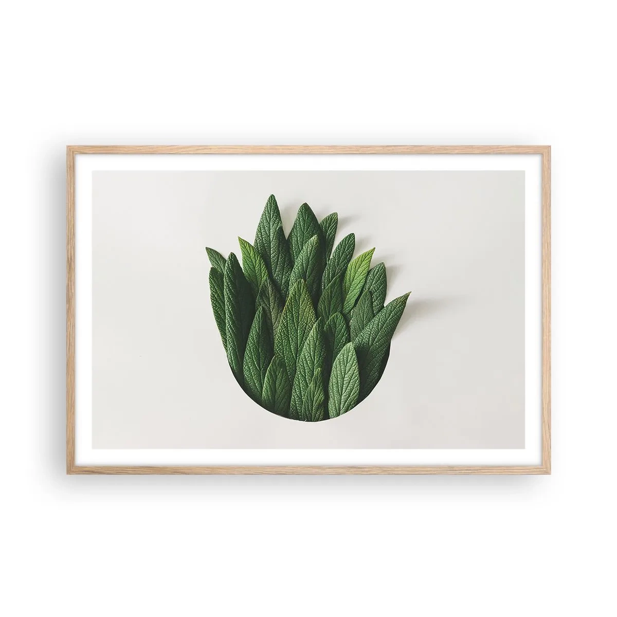 Poster in einem Rahmen aus heller Eiche - Ungebremste Neugier - 91x61 cm