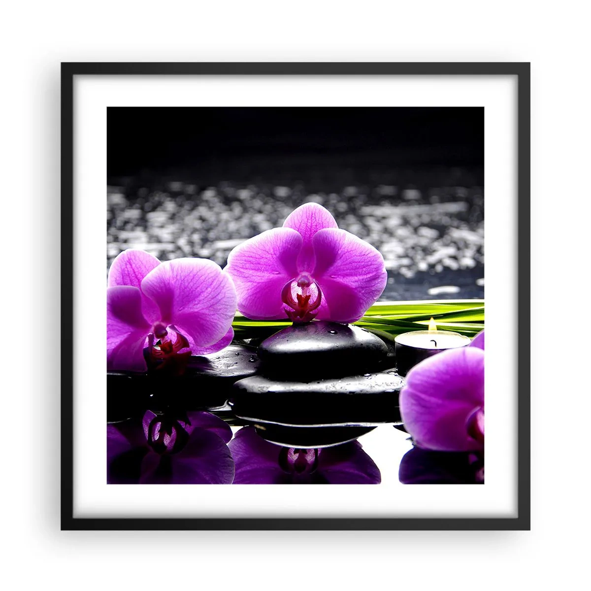 Poster in einem schwarzem Rahmen - In Ruhe ertrinken - 50x50 cm